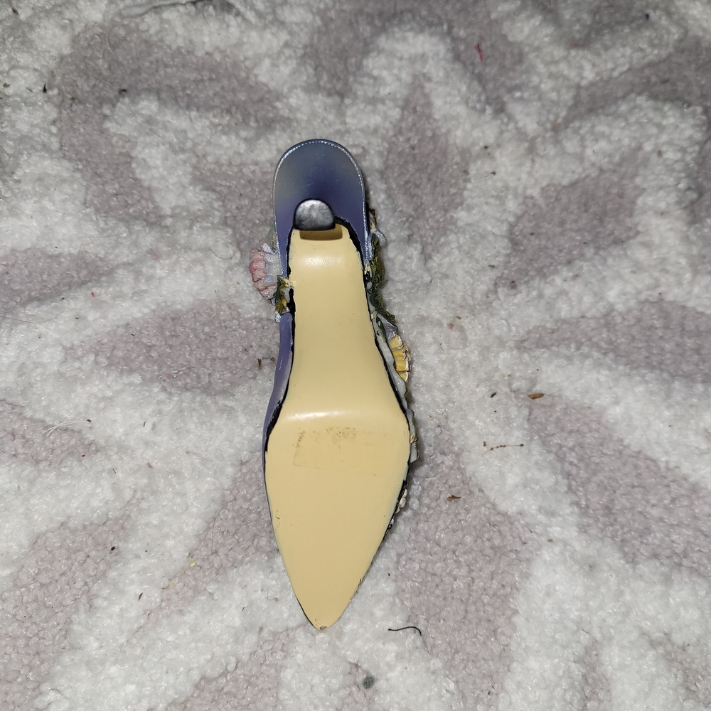 Floral Embellished Purple Mini Heel Just The Right Shoe 2000s - Picture 6 of 6